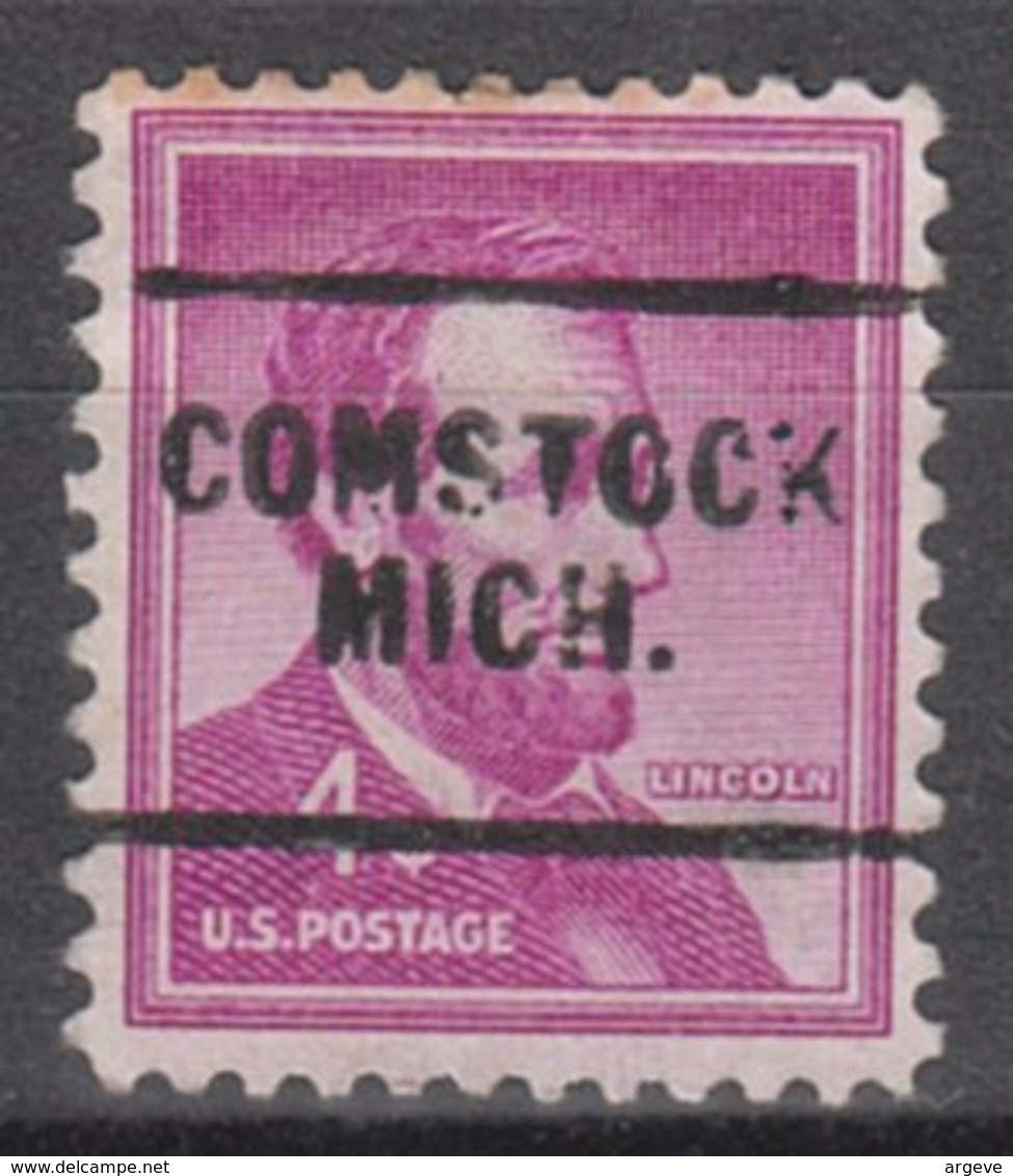 USA Precancel Vorausentwertung Preo, Locals Michigan, Comstock 703 - Precancels