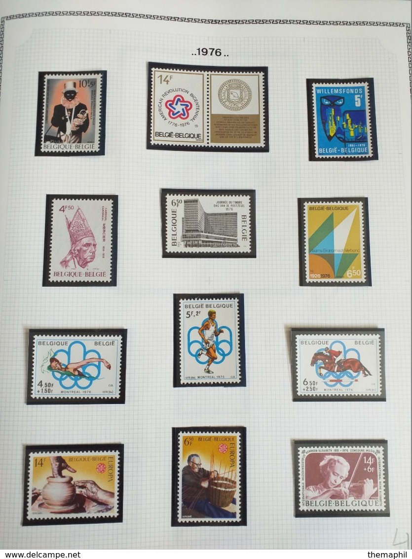 lot n° TH.1041 BELGIQUE collection moderne   neufs **