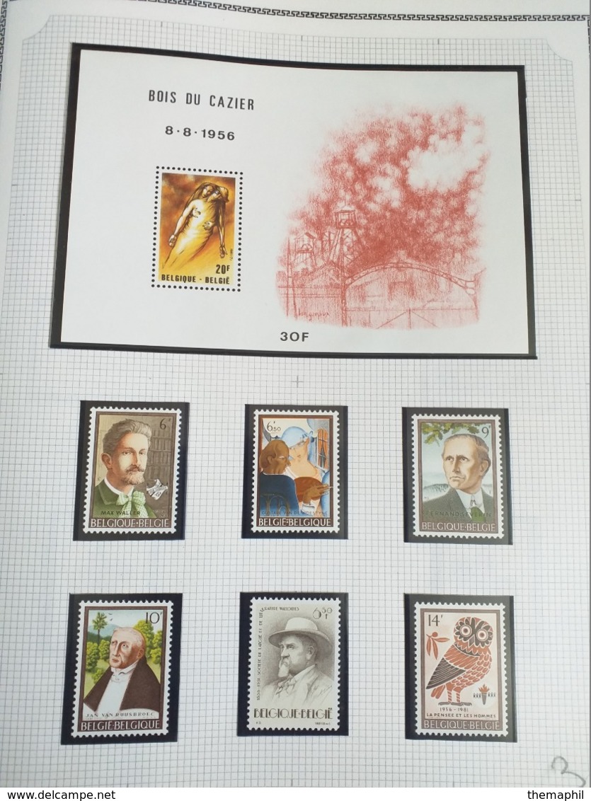 lot n° TH.1041 BELGIQUE collection moderne   neufs **