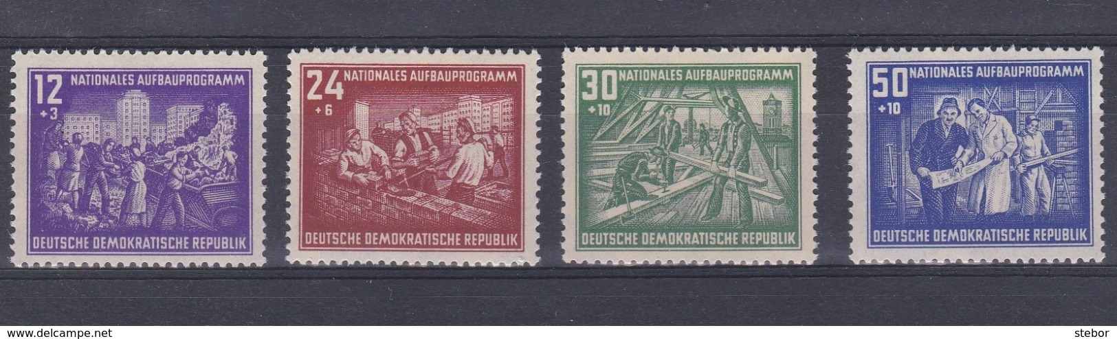 DDR Kleine Verzameling 1952 Nr 55/58 **, Zeer Mooi Lot Krt 4175 - Sammlungen (ohne Album)