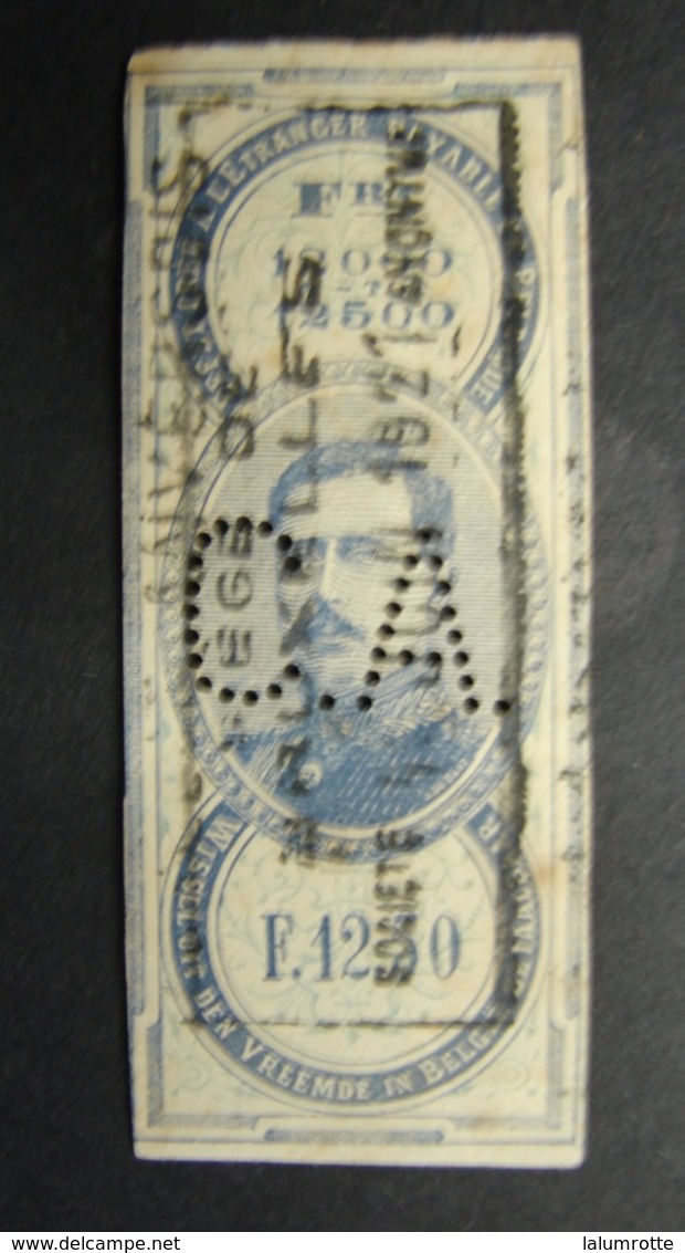 Perf. 11. Timbre Fiscal De 1921 Perforé Des Lettres CA. - 1909-34