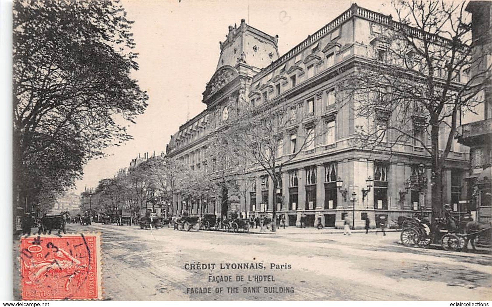 Thème  Banque-Assurance :  75002 Paris Bd Des Italiens   Crédit Lyonnais     La Façade     (voir Scan) - Banques