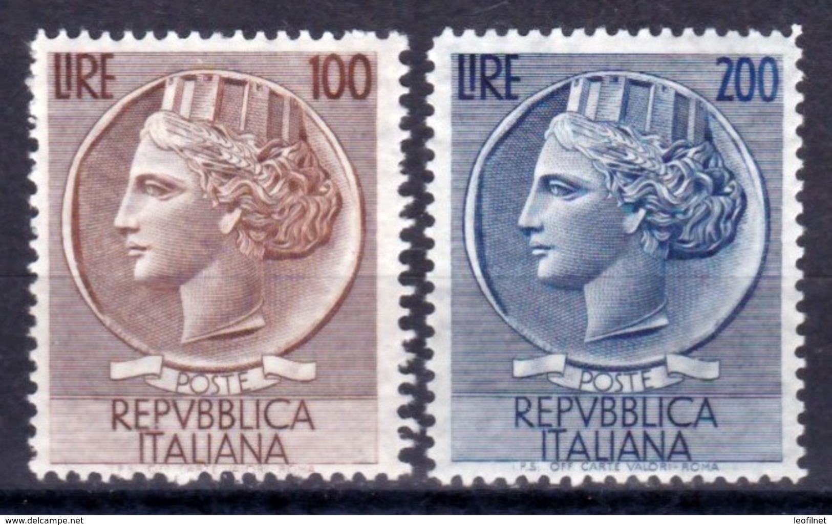 Italia Repubblica 1954 Turrita Grande Formato Nuovi Integri Firmati - 1946-60: Neufs