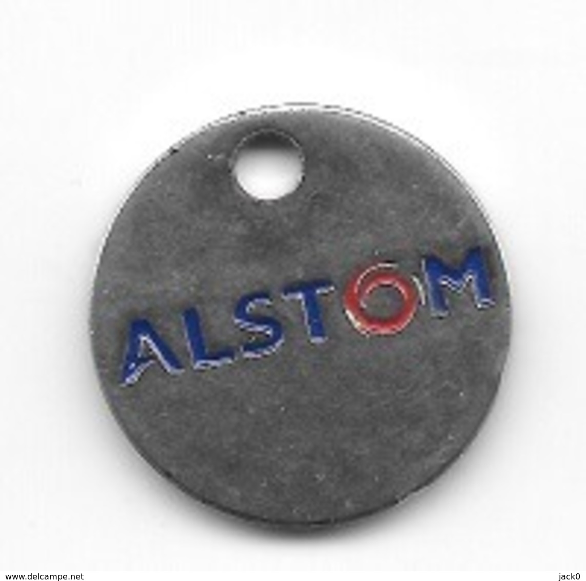 Jeton De Caddie  Ville, Usine  ALSTOM  Verso  ALSTOM  Moteurs  CHAMPIGNEULLES  (  54 )  Recto  Verso - Munten Van Winkelkarretjes