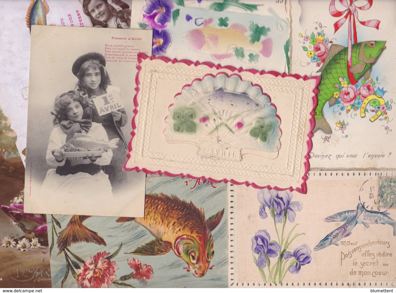 Lot 2263 De 10 CPA Poisson D'avril Premier Avril Déstockage Pour Revendeurs Ou Collectionneurs - 5 - 99 Postcards