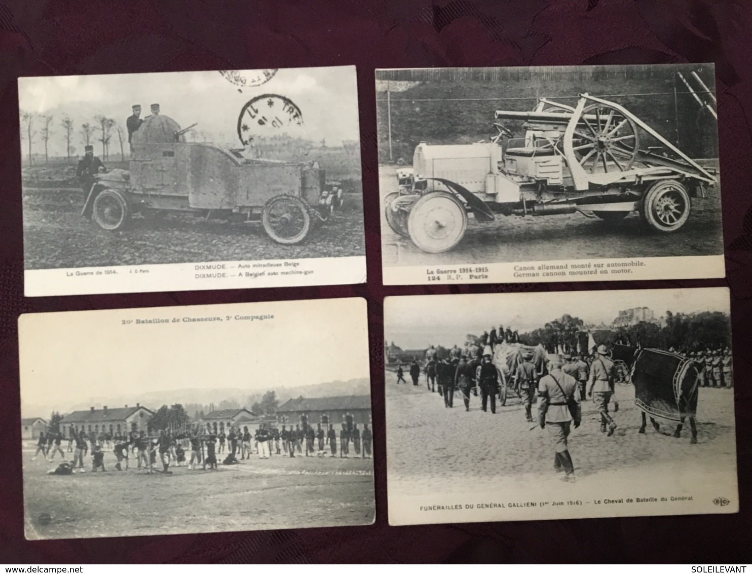 LOT DE 4 CARTES POSTALES GUERRE 14/18.   /36/ - War 1914-18