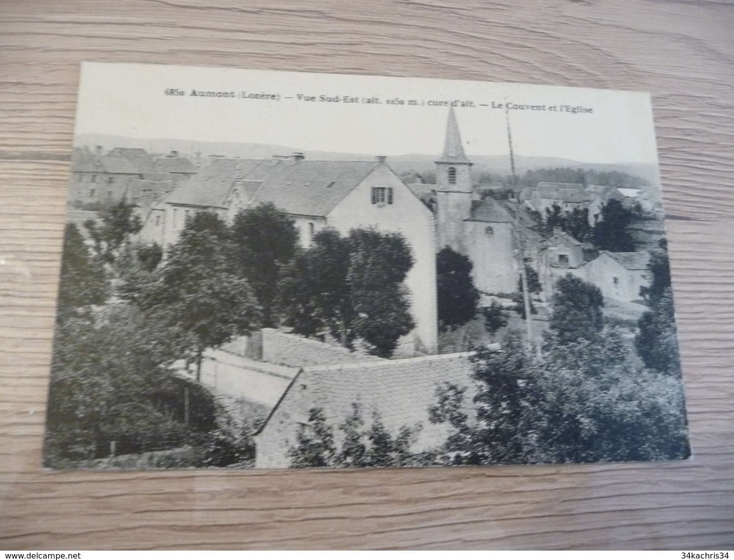 CPA 48 Lozère Aumont Vue Sud Est Le Couvent Et L'église - Aumont Aubrac