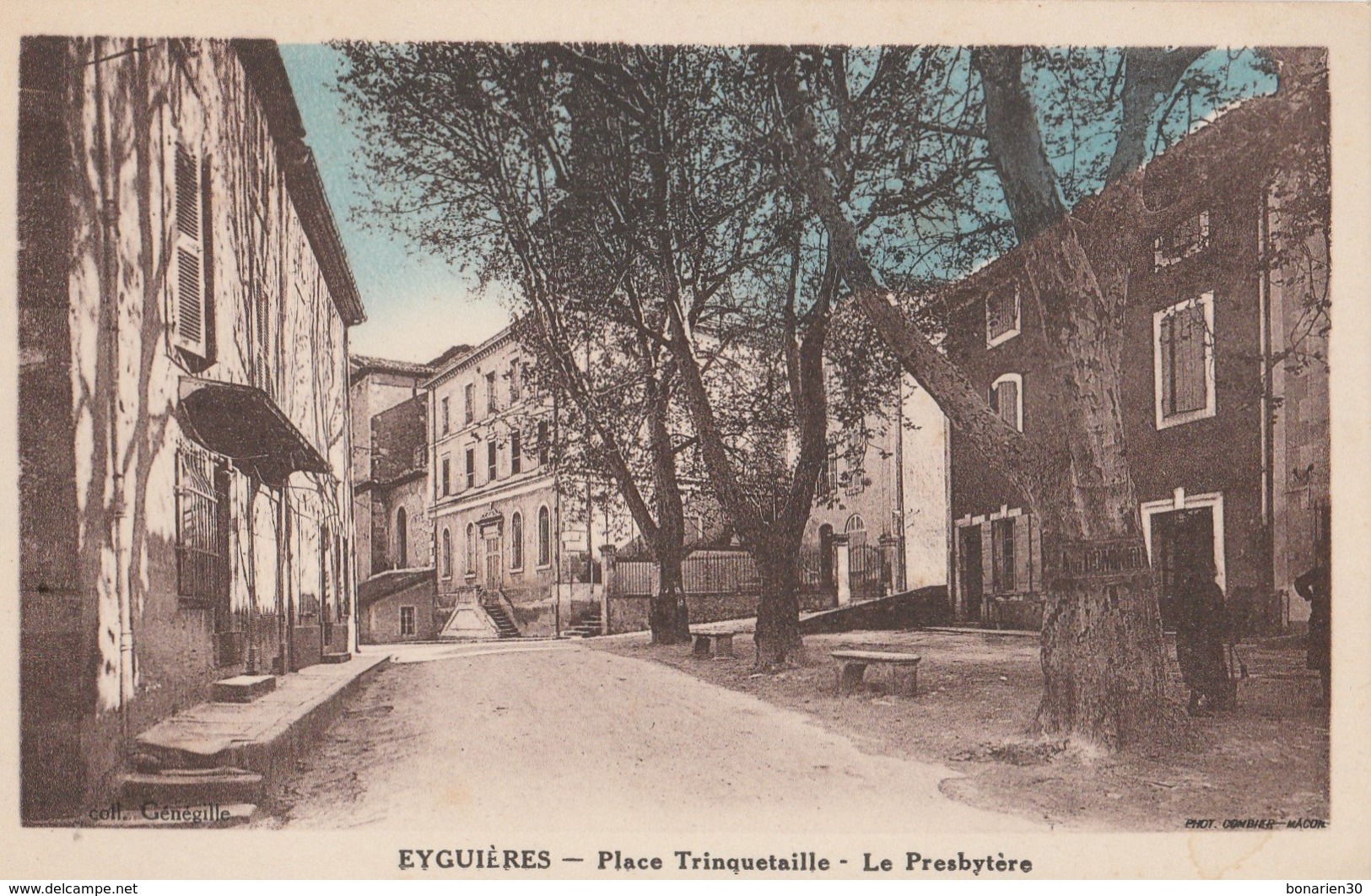 CPA 13 EYGUIERES LE PRESBYTERE PLACE TRINQUETAILLE - Eyguieres