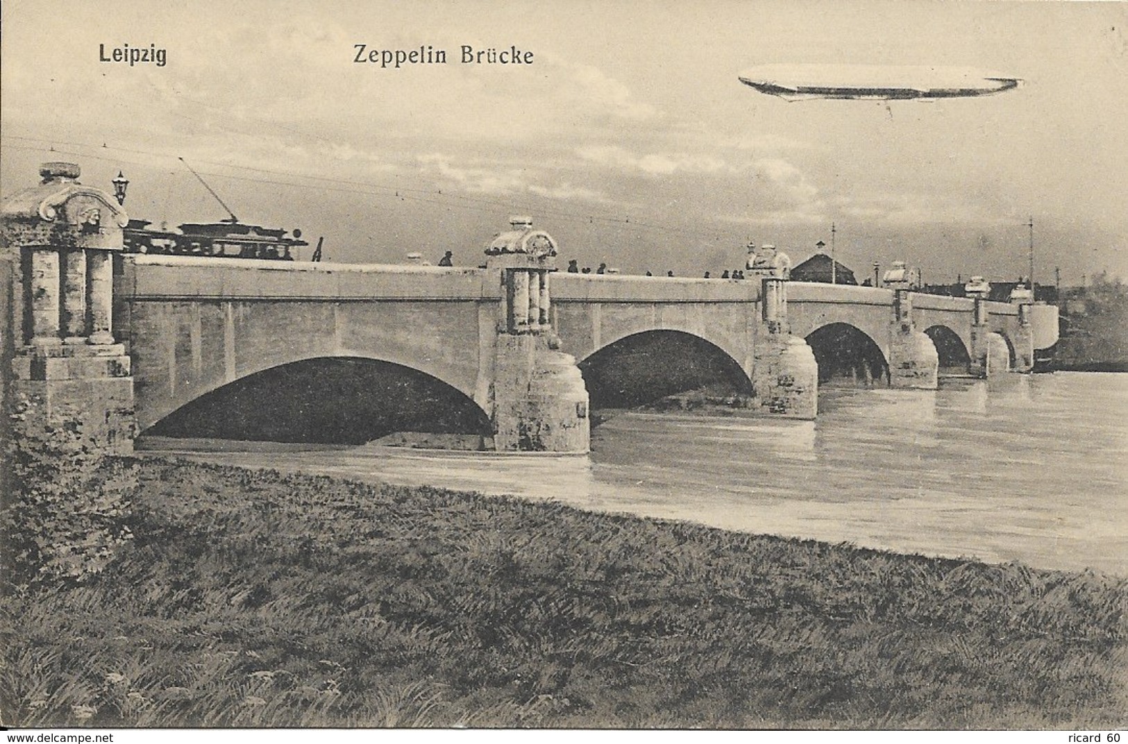 Cpa Leipzig, Brücke, Zeppelin - Leipzig