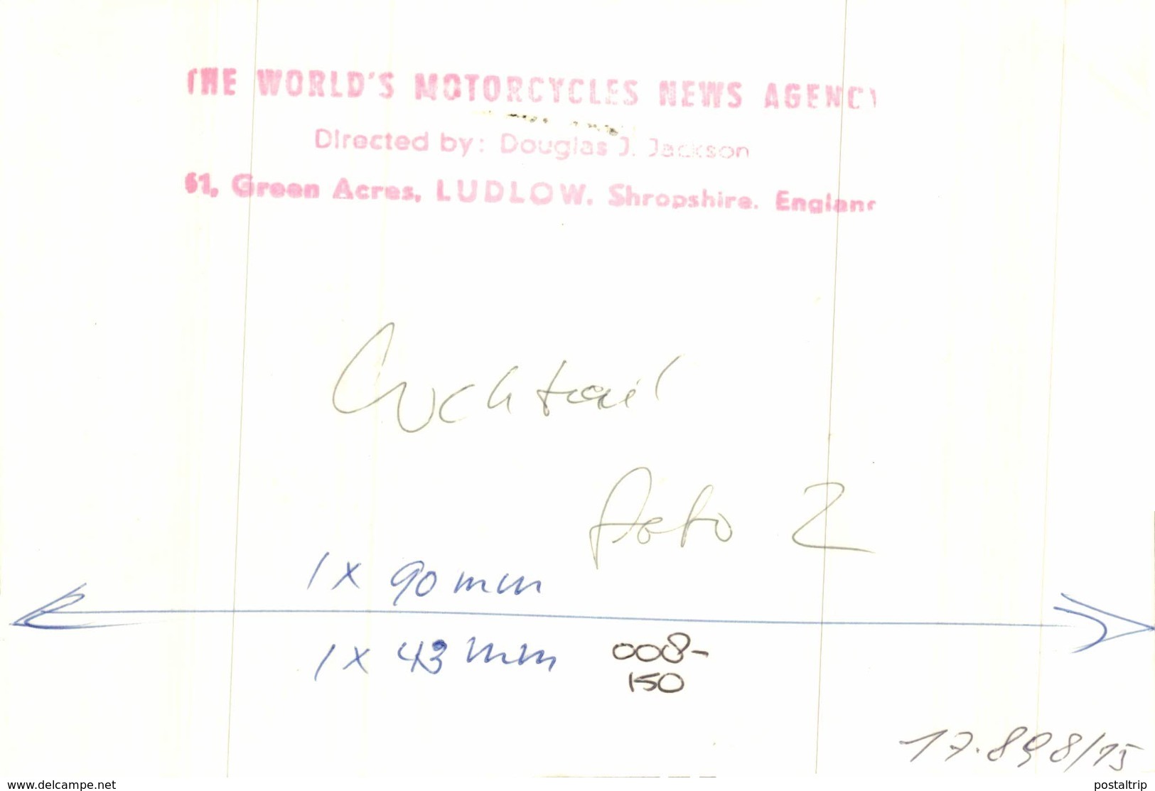 Puch  +-18cm X 12cm  Moto MOTOCROSS MOTORCYCLE Douglas J Jackson Archive Of Motorcycles - Sonstige & Ohne Zuordnung