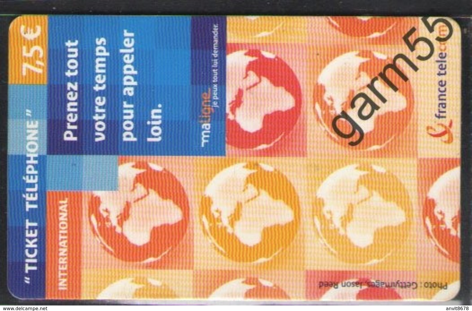 TELEPHONE CARD FRANCE 7.50 - Autres - Europe