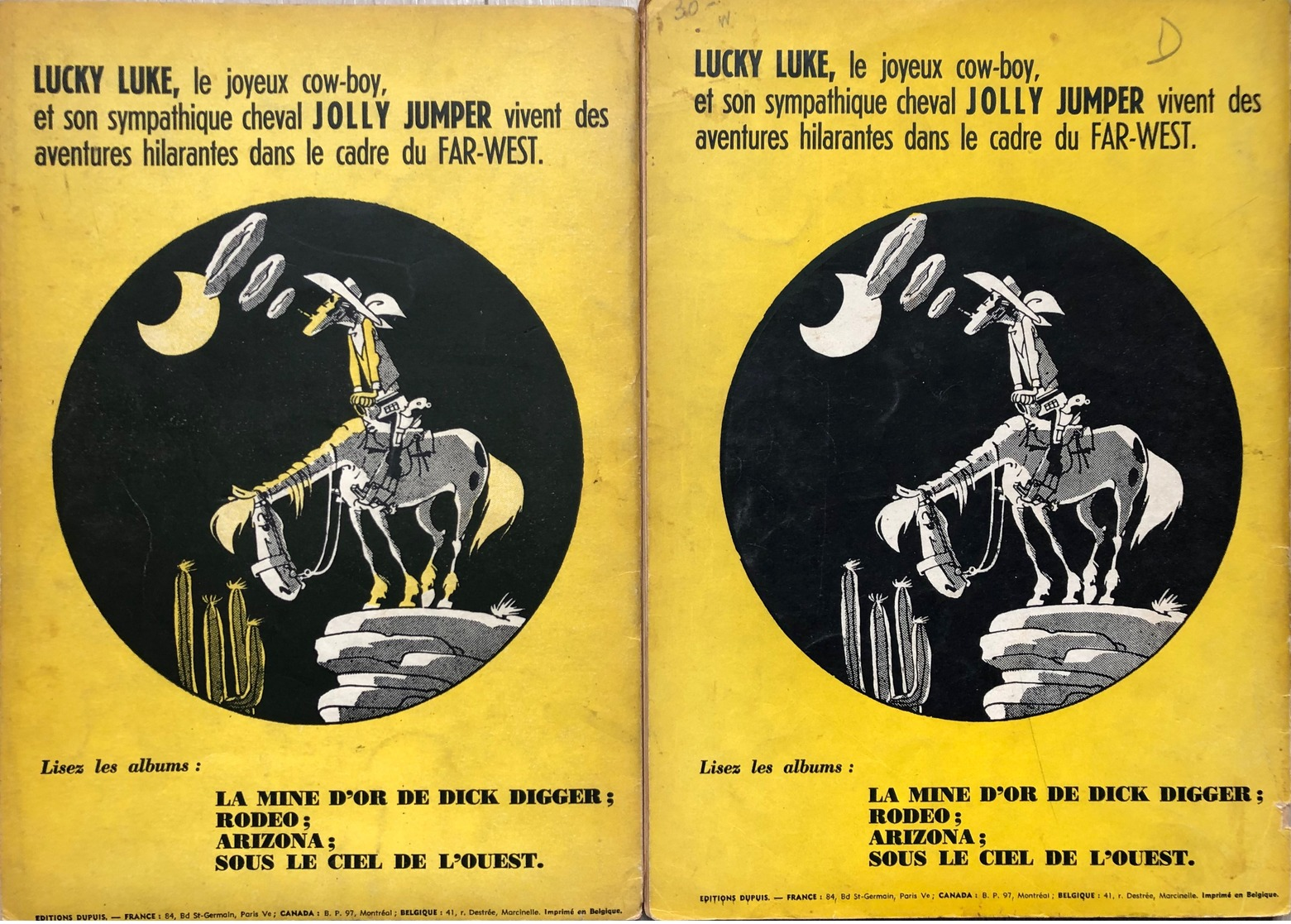 Morris/Lucky Luke.  Paire D'albums Tomes 4 & 5.  EO De 1953 & 1954.  Etat D'origine Avec Usures/dégâts Des Extérieurs.   - Sin Clasificación