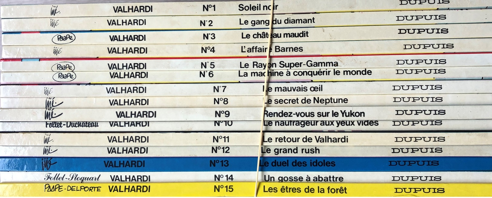 Jigé/Follet/Jean Valhardi.  Collection Complète Des 15 Tomes De Jean Valhardi Rédités Dans Les Années 1980.   TBE+ - Non Classificati