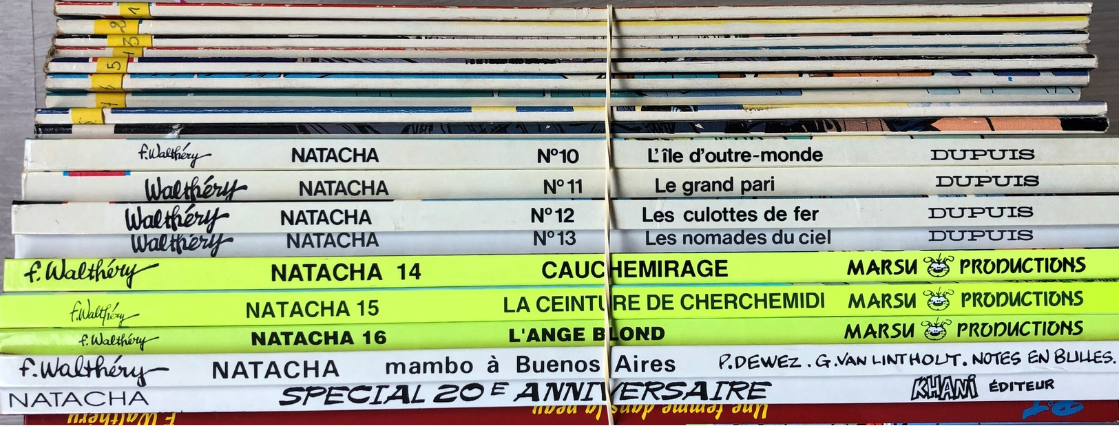 Walthéry/Natacha.   Ensemble Des 16 Premiers Tomes. 
-Tome 1: édition De 1977.  TBE
-Tome 2: EO De 1972.  TBE
-Tomes 3 & - Unclassified