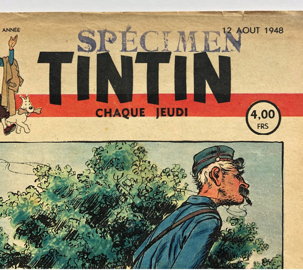 Hergé/Journal Tintin N°33 Version "Spécimen".  Rare Exemplaire Du 12 Aout 1948 En Bon état De Conservation.  Présence Du - Ohne Zuordnung