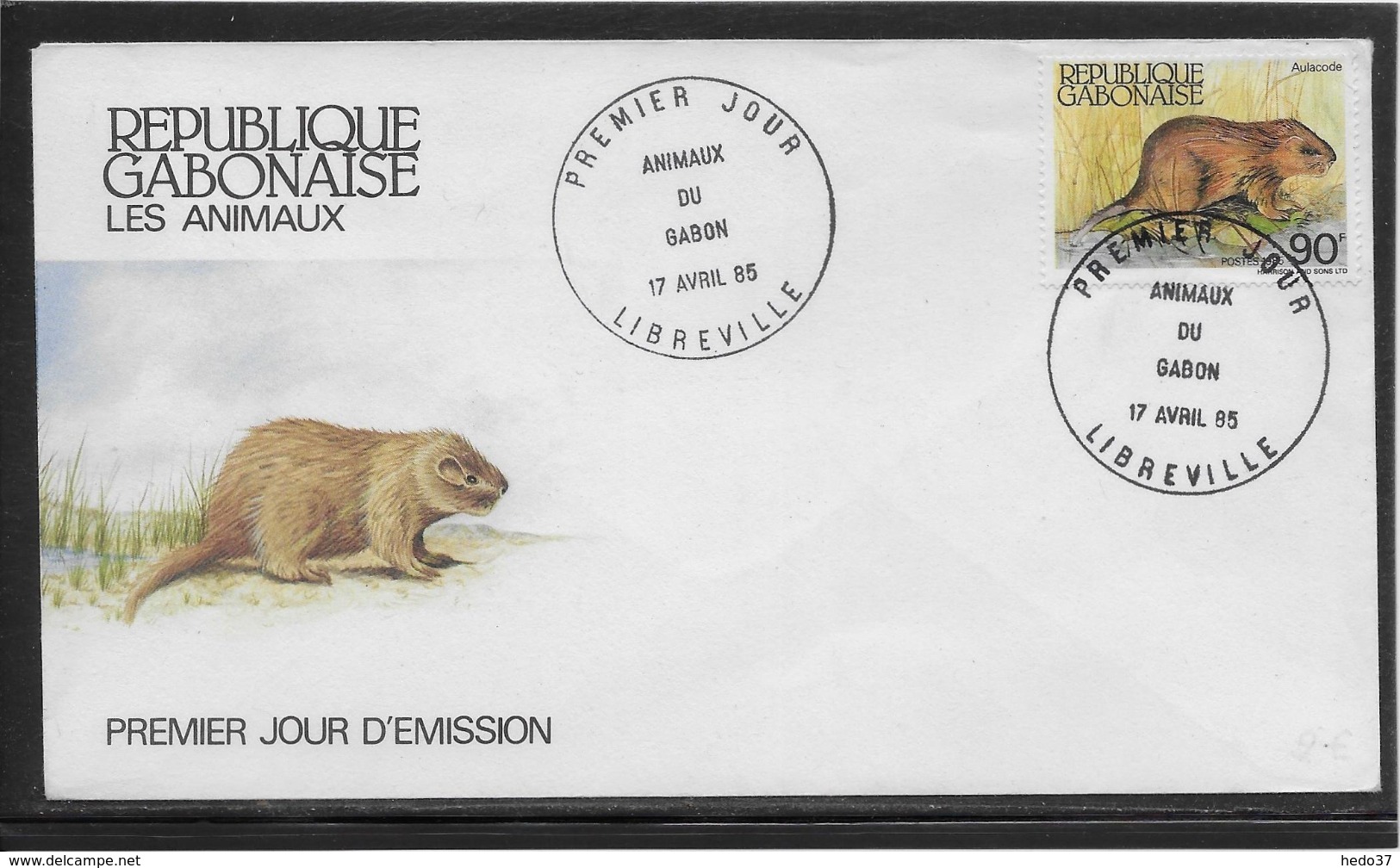 Thème Animaux - Rongeur - Gabon - Enveloppe - Roedores