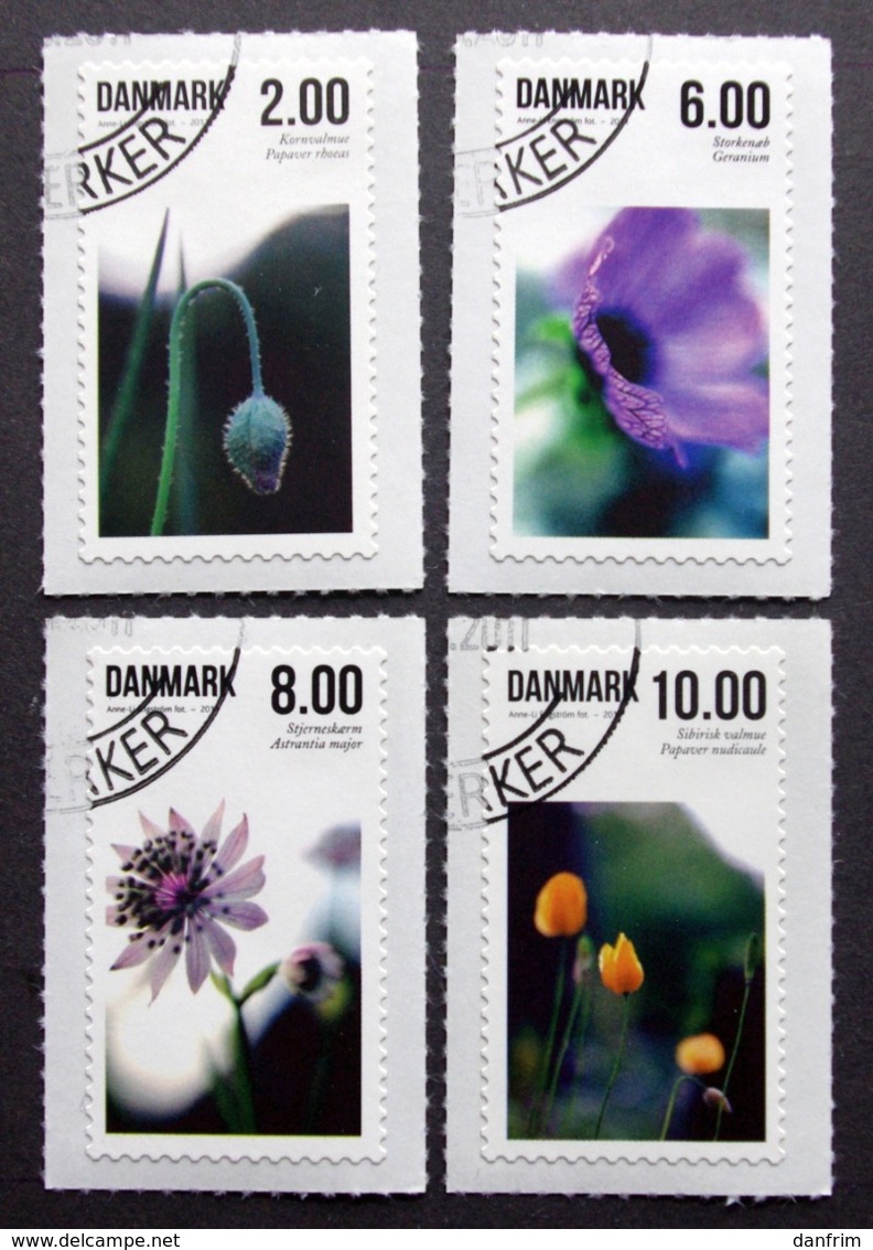 Denmark 2011 FLOWERS  Minr.1654-57 A    (O)  ( Lot  D  860 ) - Usati