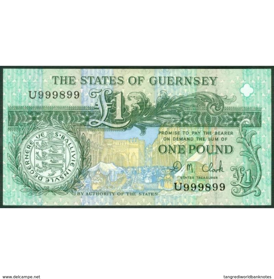 TWN - GUERNSEY 52c - 1 Pound 2002-2009 Prefix U - Signature: Clark UNC - Guernsey