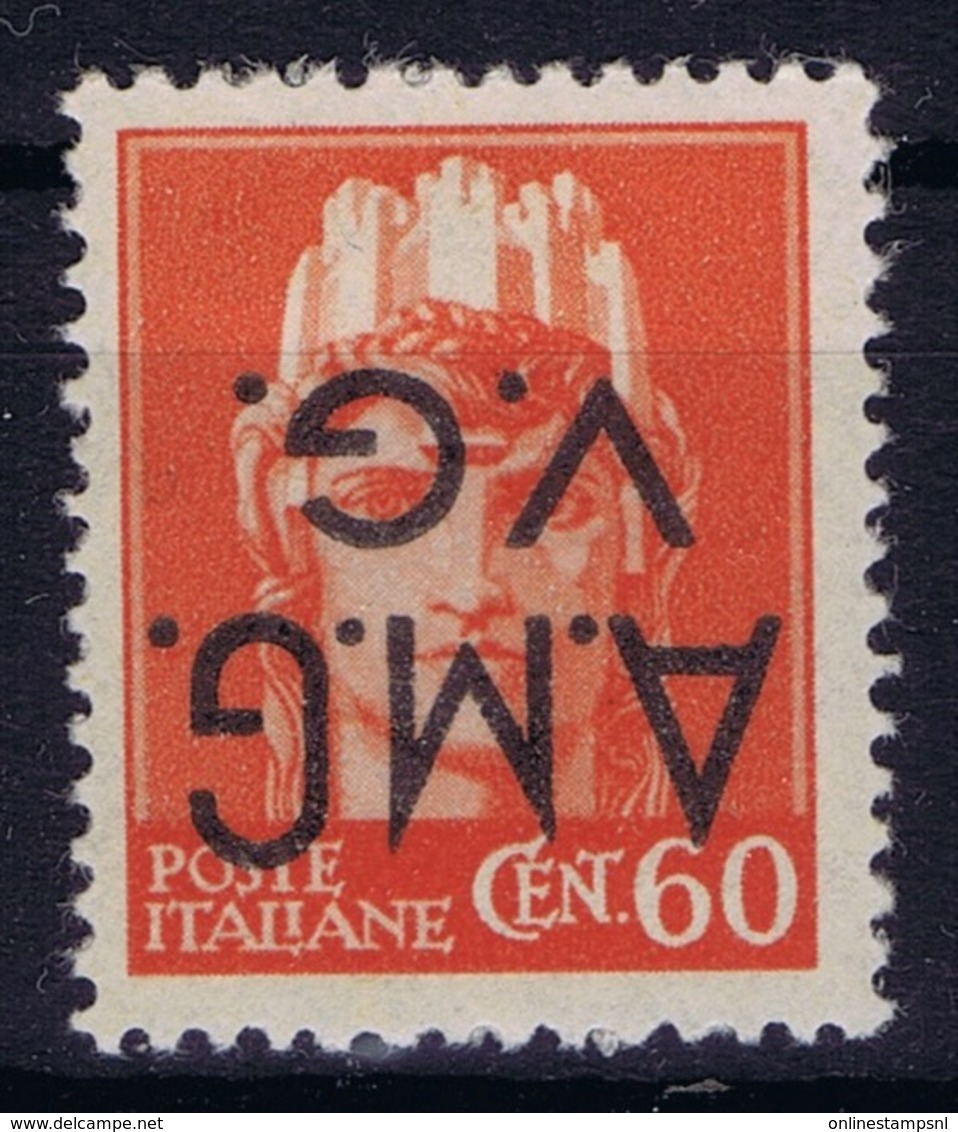 Italy: AMG-VG Sa 7 D Soprastampa Capovolta MH/* Flz/ Charniere Inverted Overprint Signiert /signed/ Signé - Mint/hinged