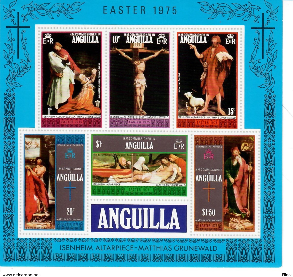 ANGUILLA 1975 - PASQUA - FOGLIETTO  -    MNH** - Anguilla (1968-...)