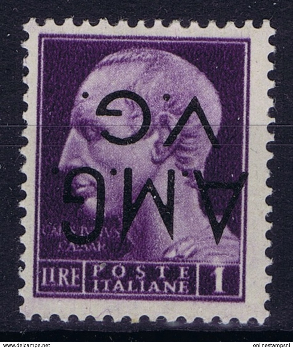 Italy: AMG-VG Sa 8 D Soprastampa Capovolta MH/* Flz/ Charniere Inverted Overprint Signiert /signed/ Signé - Mint/hinged