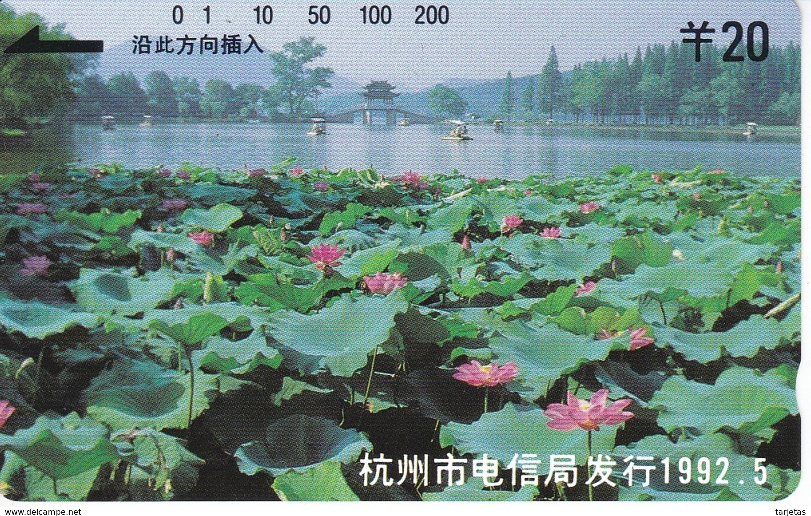 TARJETA TAMURA DE CHINA DE UNA FLOR (FLOWER) (NUEVA-MINT) LOTTO - China