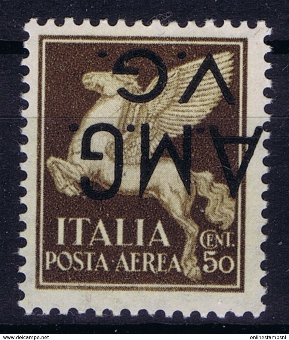 Italy: AMG-VG Sa Posta Aerea 1b Soprastampa Capovolta MH/* Flz/ Charniere Inverted Overprint Signiert /signed/ Signé - Ongebruikt