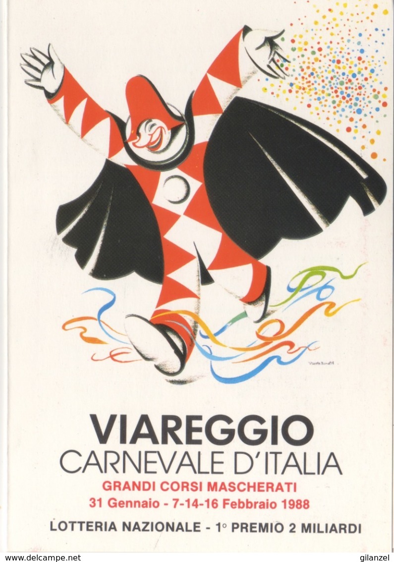 Italia 1988 Viareggio Carnevale Carnival Carnaval Cartolina - Carnevale