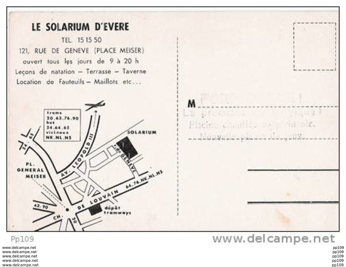 CP Bassin De Natation / Ping-pong Piscine / Tennis De Table  Solarium D'EVERE - Rue De Genève (Place Meiser) - Evere