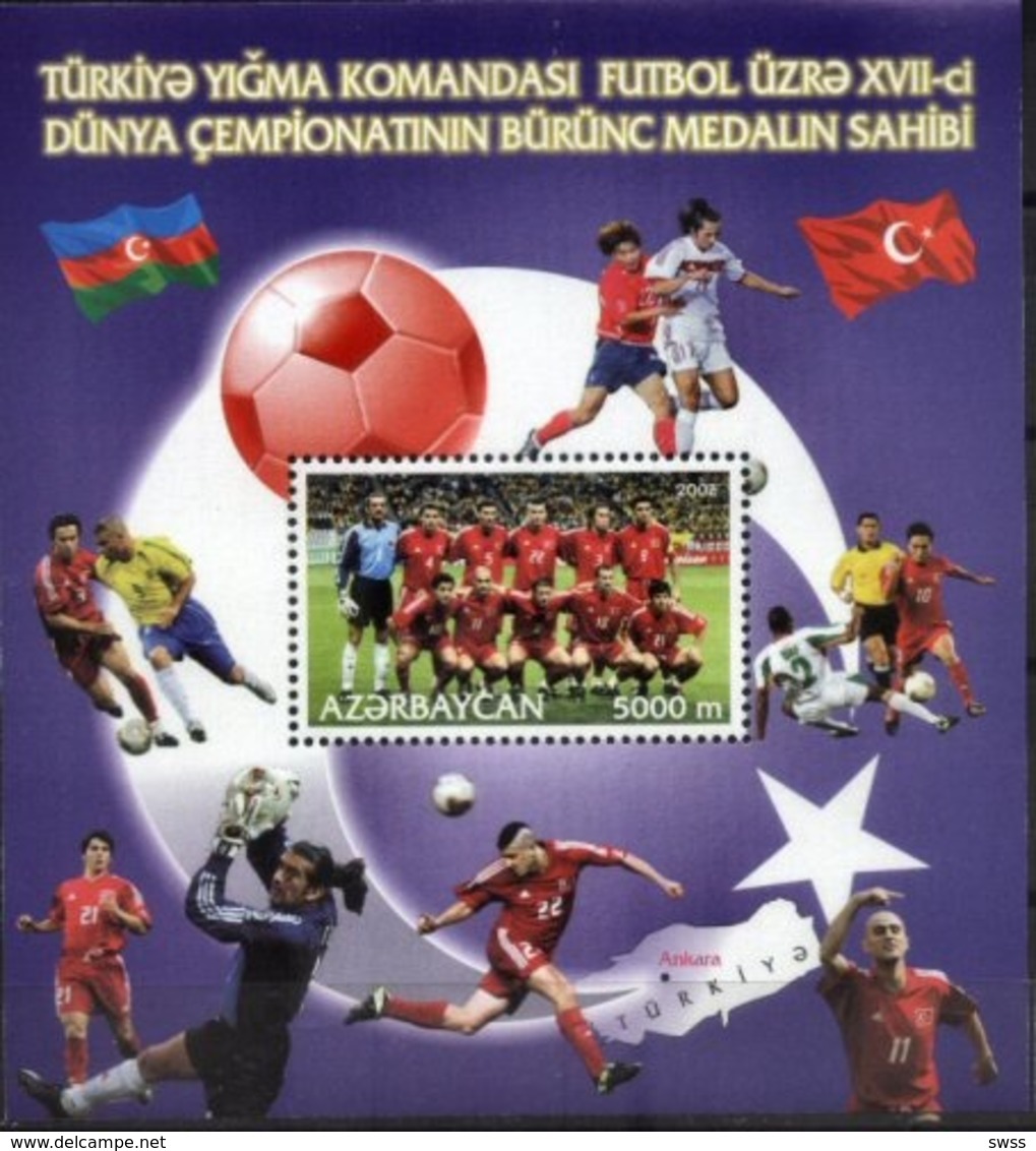 AZERBAIJAN, 2002, SOUTH KOREA, WORLD SOCCER CHAMPIONSHIP, YV#B.56, MNH - Aserbaidschan