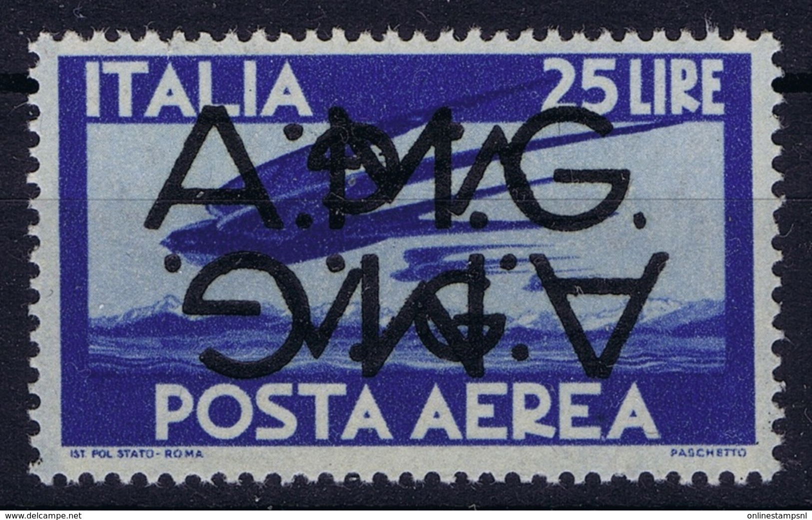 Italy: AMG-VG Sa Pà 6d Doppia Soprastampa Una Capovolta MNH/**inverted Overprint Signiert /signed/ Signé 2* - Mint/hinged