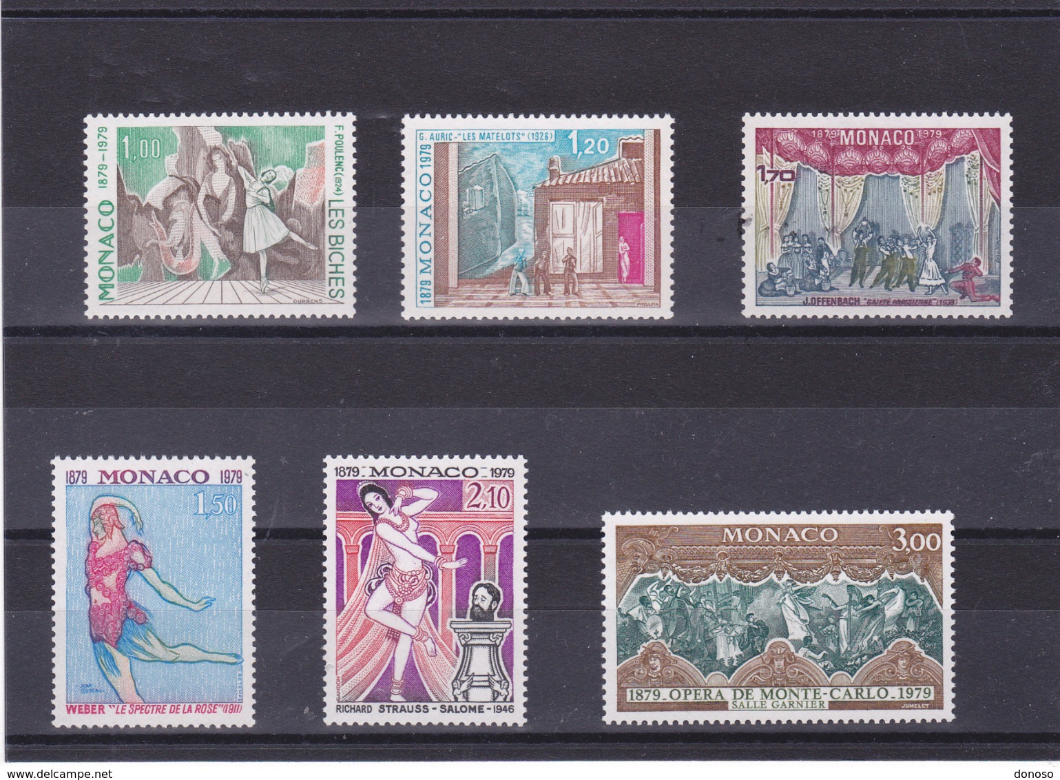 MONACO 1979 OPERA DE MONTE-CARLO Yvert 1190-1195 NEUF** MNH - Unused Stamps
