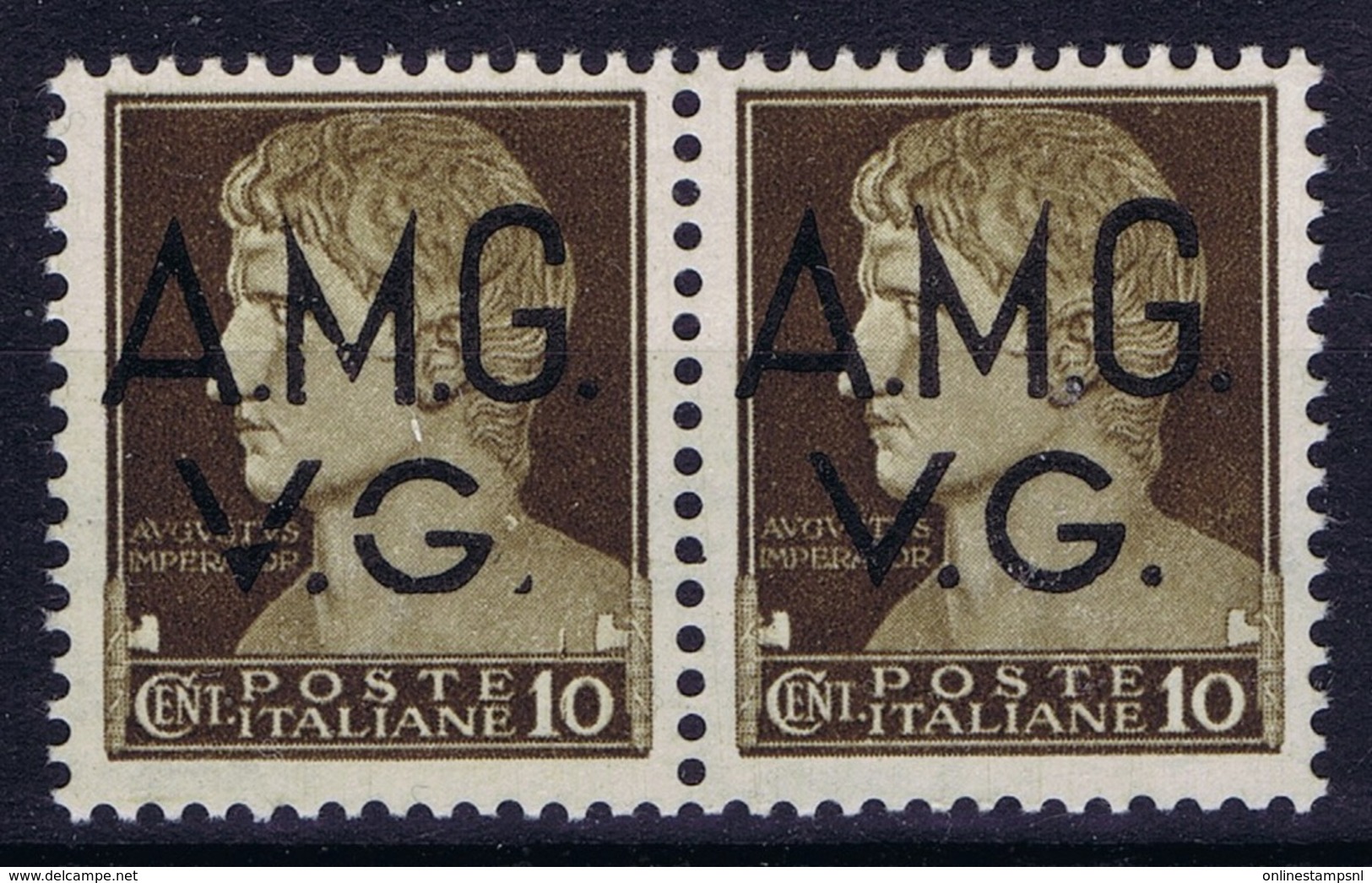 Italy: AMG-VG Sa  1 Pair 1x Broken G In VG Postfrisch/neuf Sans Charniere /MNH/** - Mint/hinged