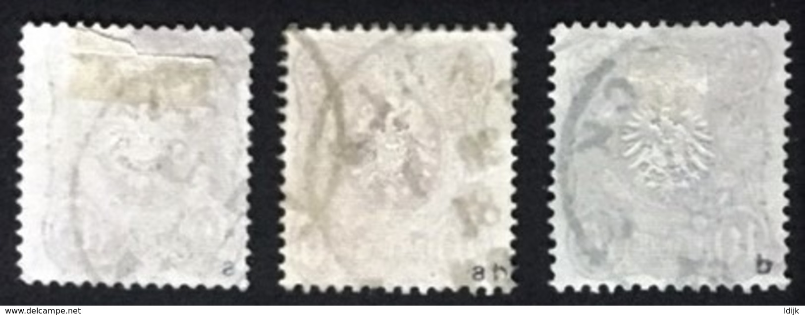 1880 Reichsadler BPP Geprüft Mi.41a Trübrosa, Mi.41ab Orangerosa, 41b Hellrot - Gebraucht