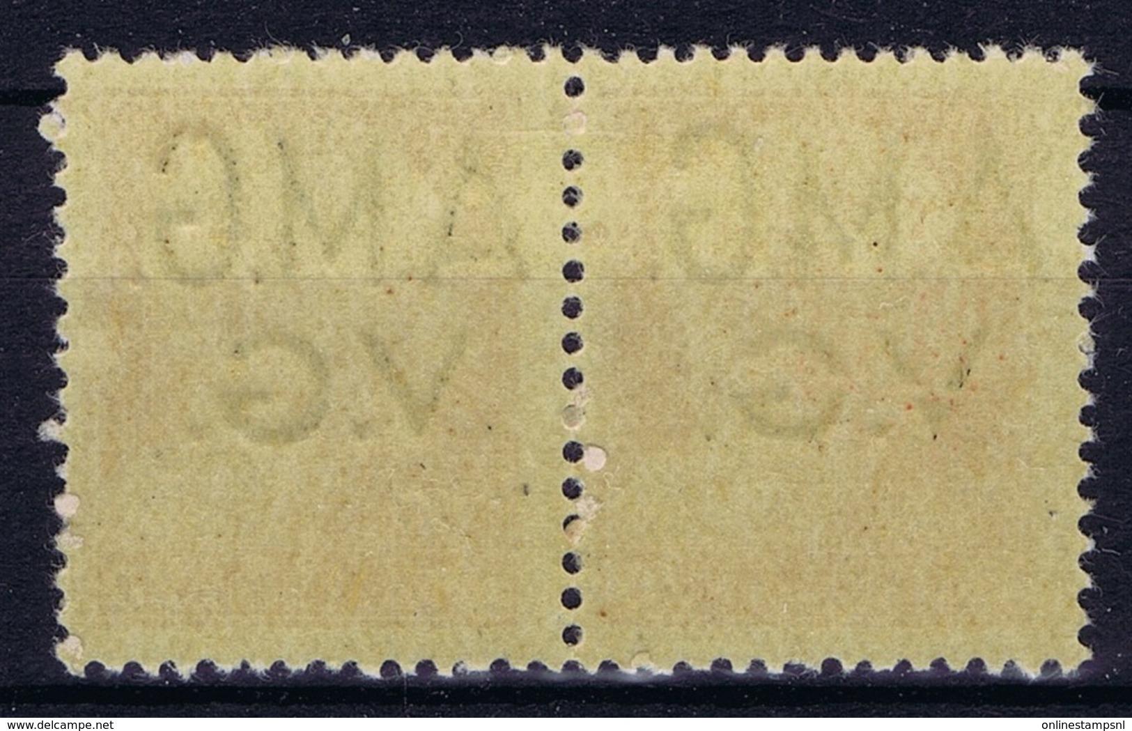 Italy: AMG-VG Sa 3 Broken G In VG MH/* Flz/ Charniere  Pair 1x Brioken 1 X Normal - Ongebruikt