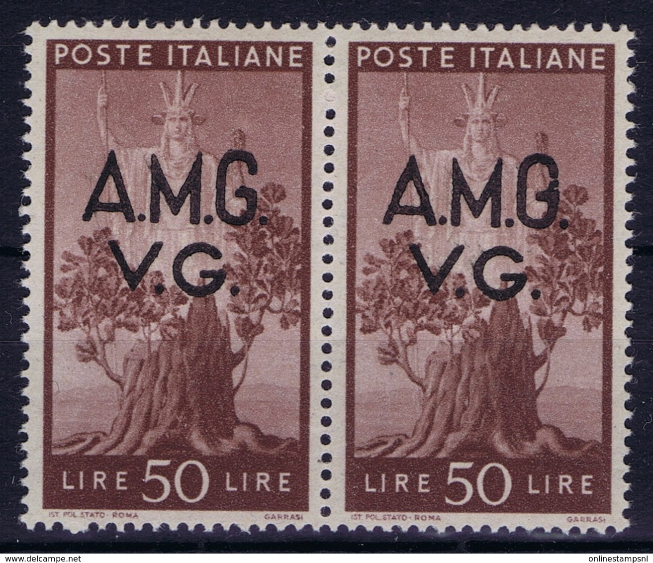 Italy: AMG-VG Sa 20  Closed G In VG MH/* Flz/ Charniere - Mint/hinged
