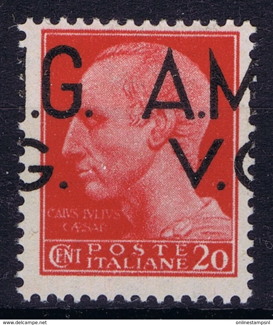 Italy: AMG-VG Sa 4 Horizontal Displaced Surcharge  MH/* Flz/ Charniere - Nuevos