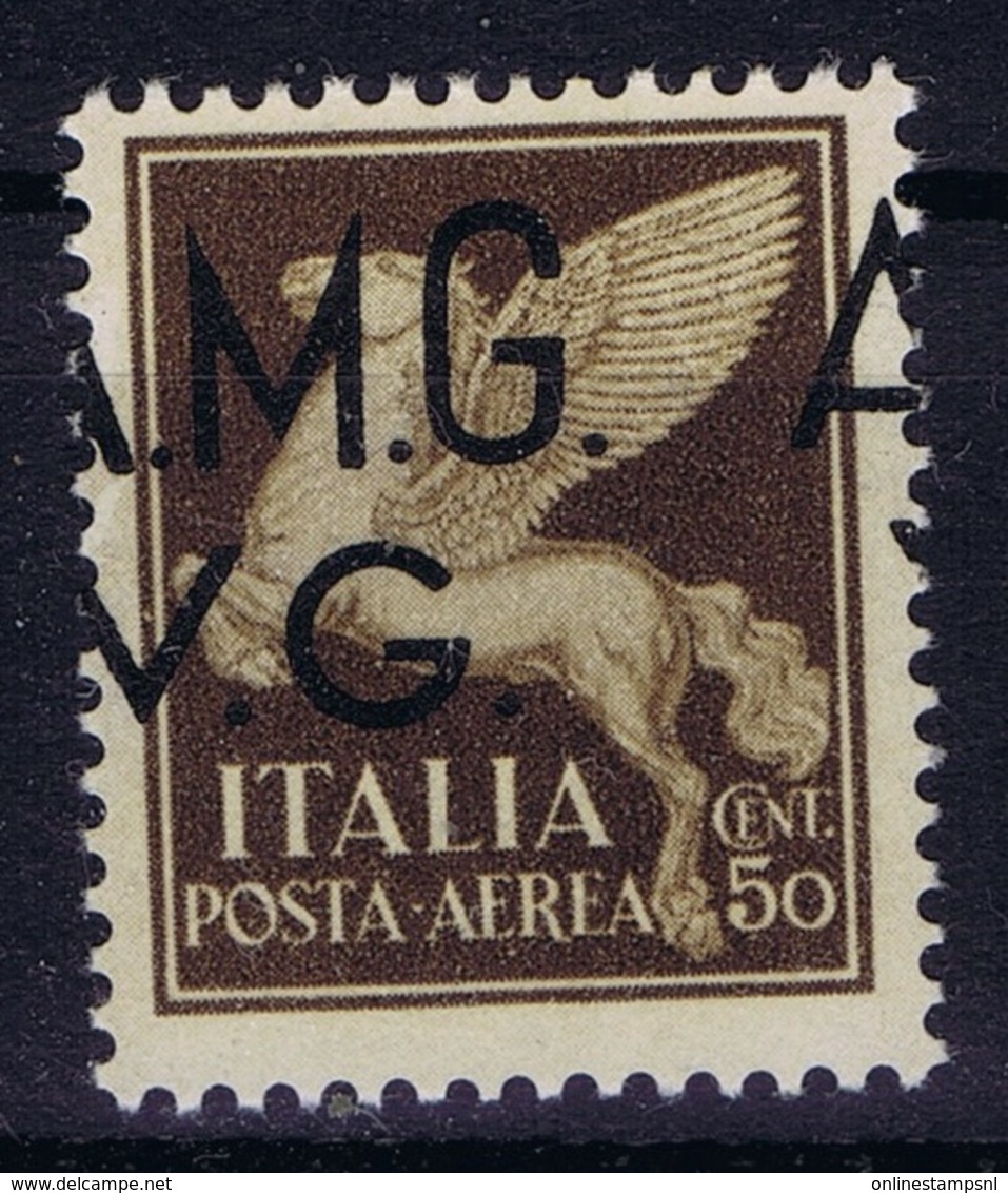 Italy: AMG-VG Sa PA 1  Horizontal Displaced Surcharge  MH/* Flz/ Charniere - Neufs