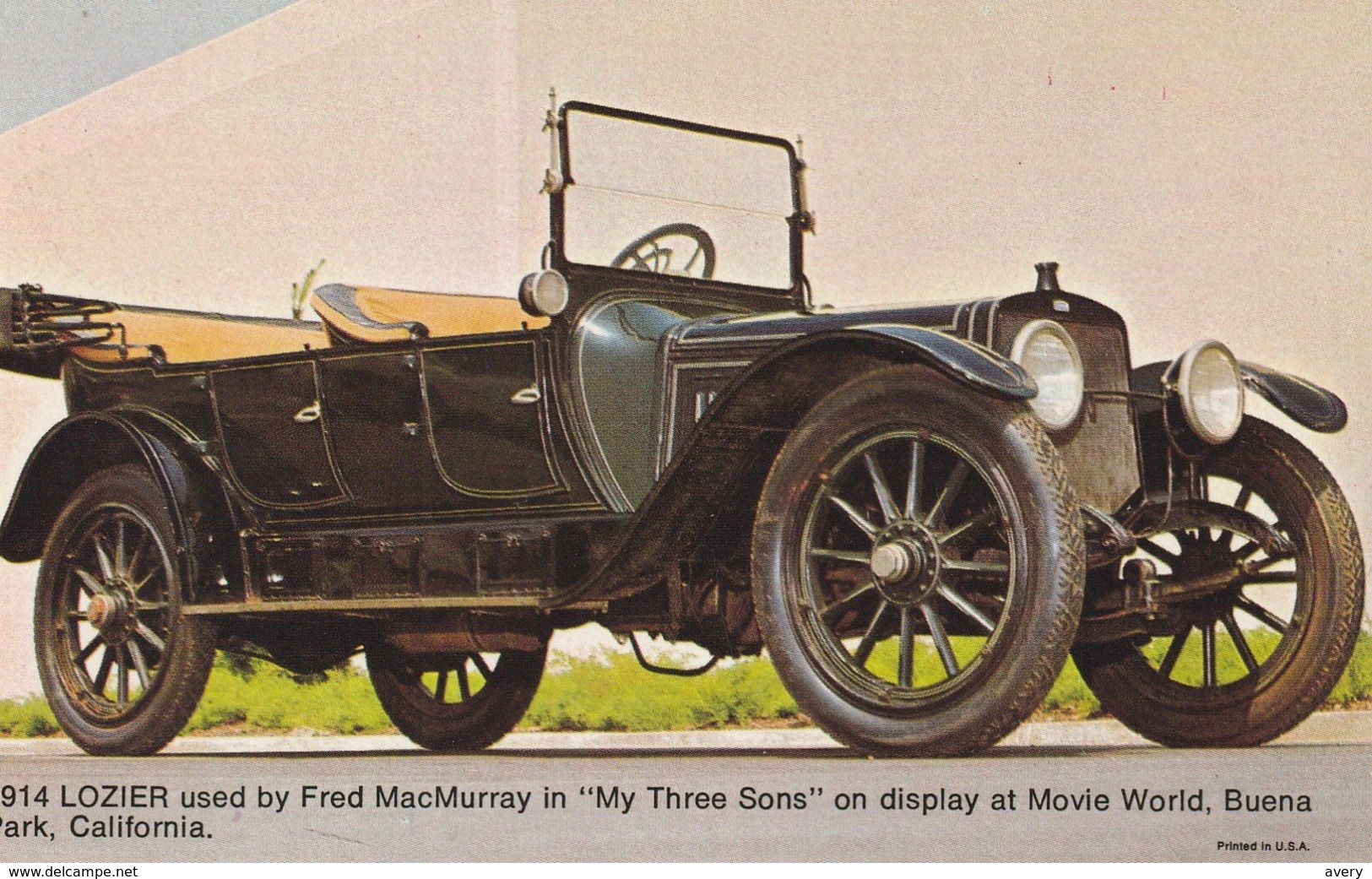 1914 Lozier Used By Fred MacMurray In "My Three Sons" Movie World, Buena Park, California Valvoline Oil Company - Advertising