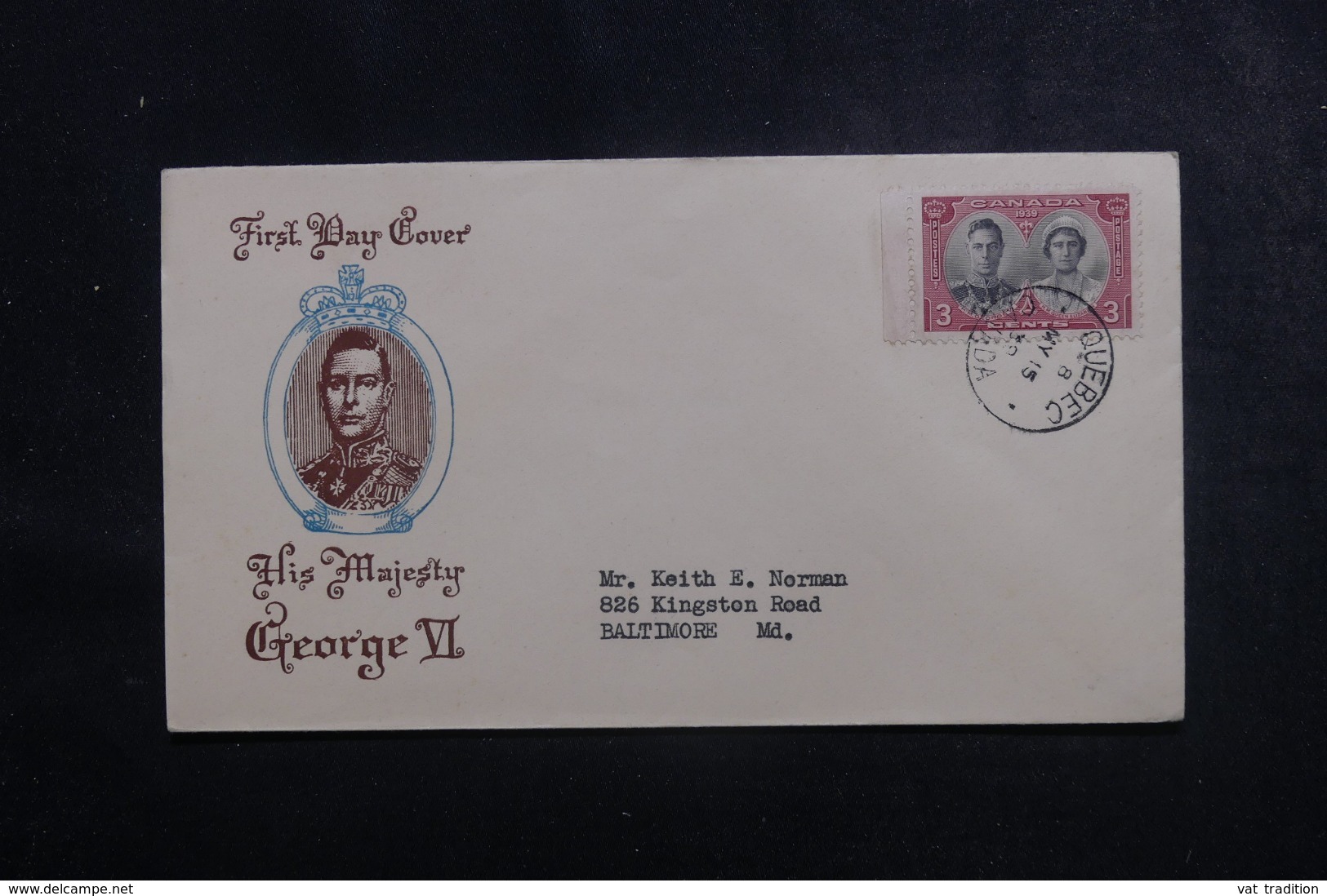 CANADA - Enveloppe FDC En 1939 - Georges VI - L 44831 - ....-1951