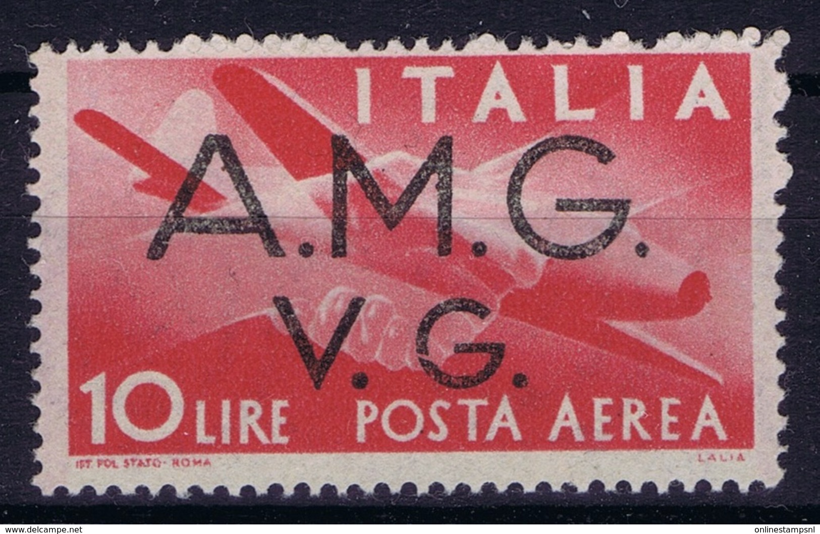 Italy: AMG-VG Sa PA 5 Broken G In VG MH/* Flz/ Charniere - Nuovi