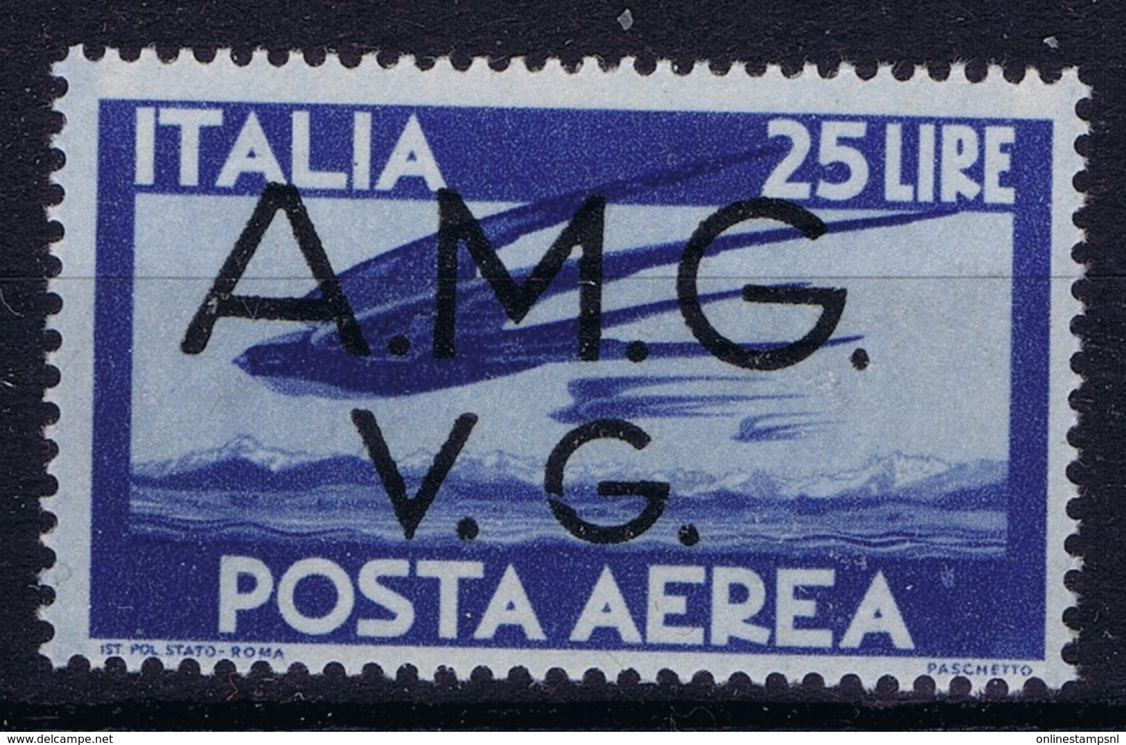 Italy: AMG-VG Sa PA 6 Broken G In VG MH/* Flz/ Charniere - Mint/hinged