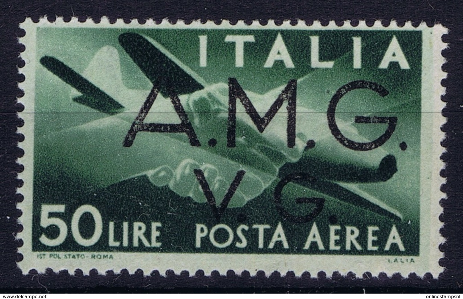 Italy: AMG-VG Sa PA 8 Broken G In VG MH/* Flz/ Charniere - Ungebraucht