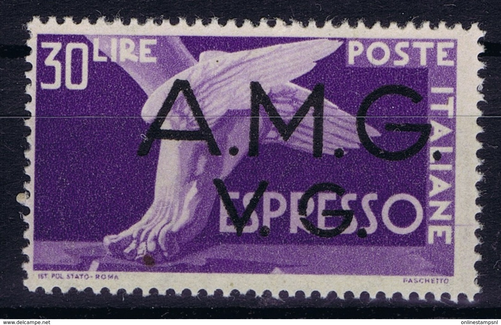 Italy: AMG-VG Sa Espresso 2 Broken G In VG MH/* Flz/ Charniere - Ongebruikt