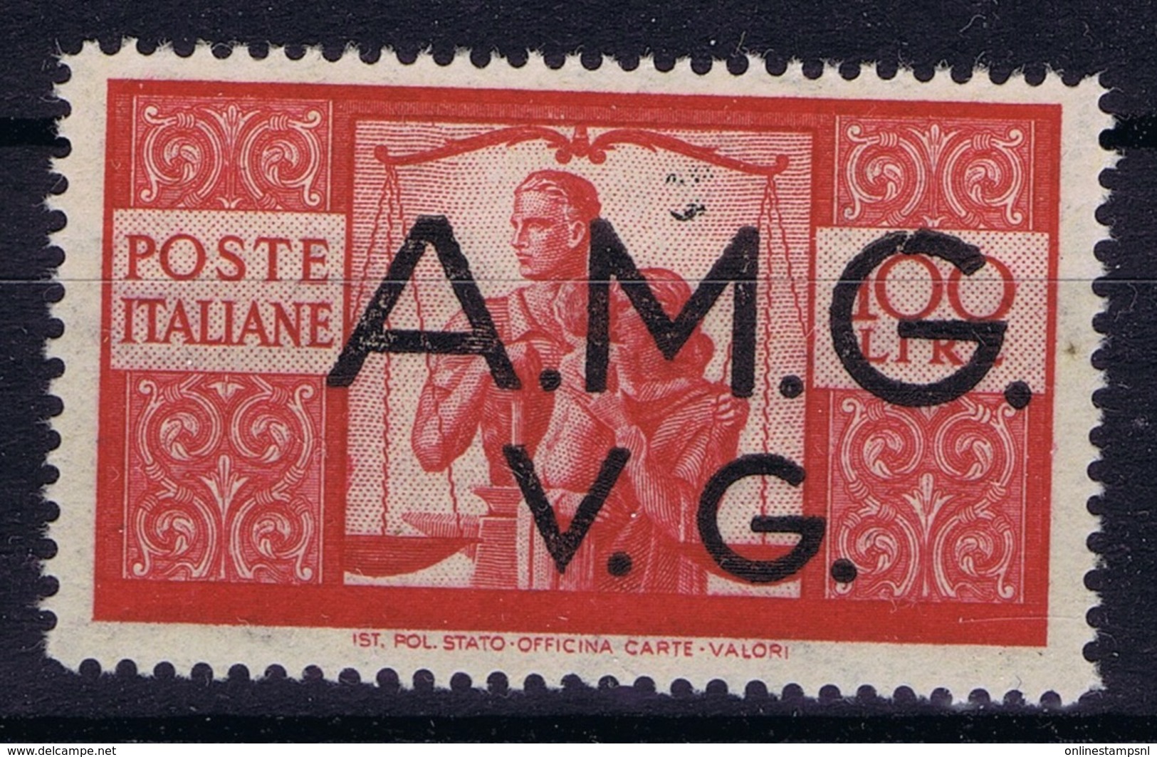 Italy: AMG-VG Sa 21 Broken G In AMG MH/* Flz/ Charniere - Neufs