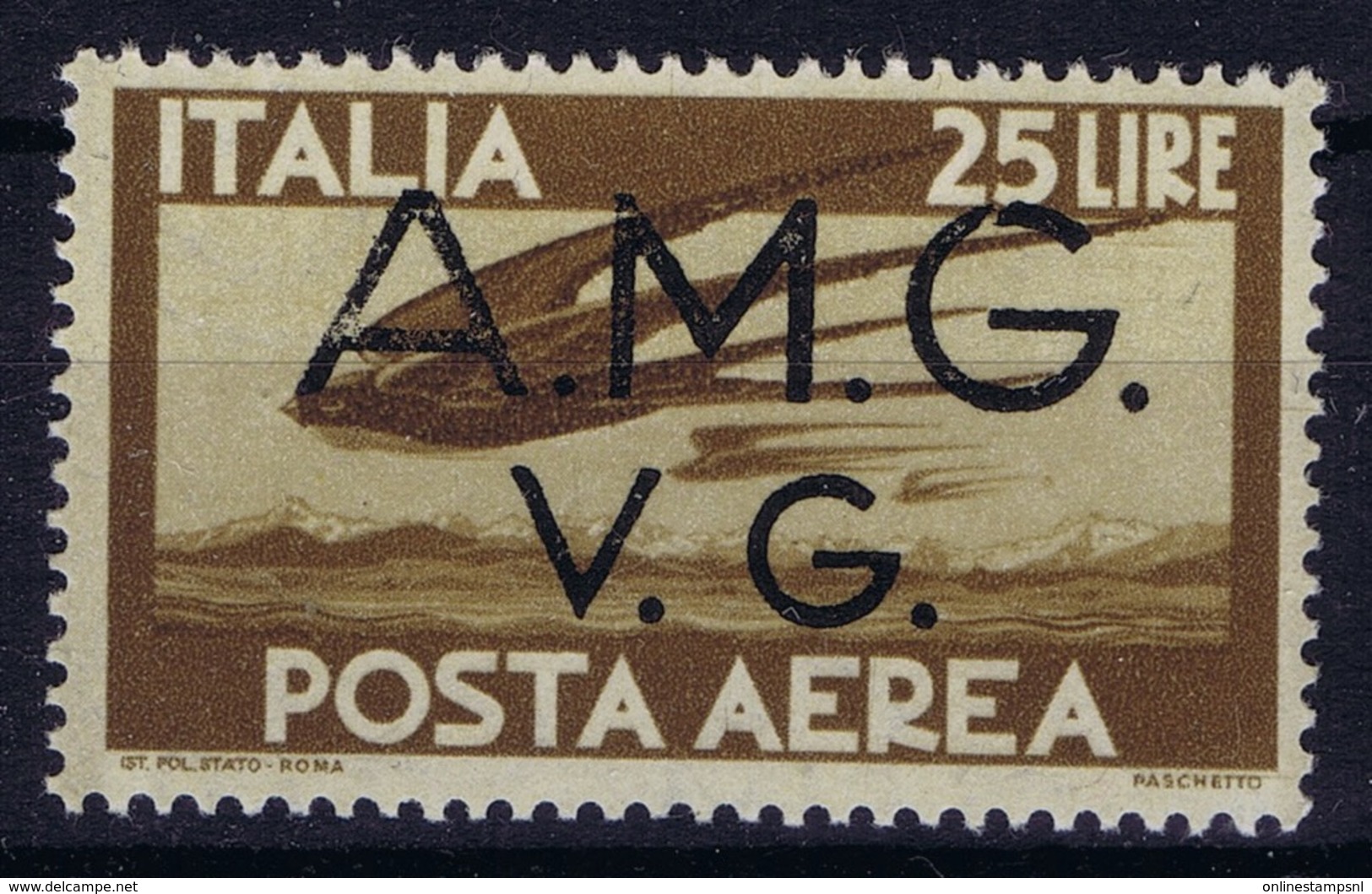 Italy: AMG-VG Sa PA 7 Broken G In AMG MH/* Flz/ Charniere - Nuevos