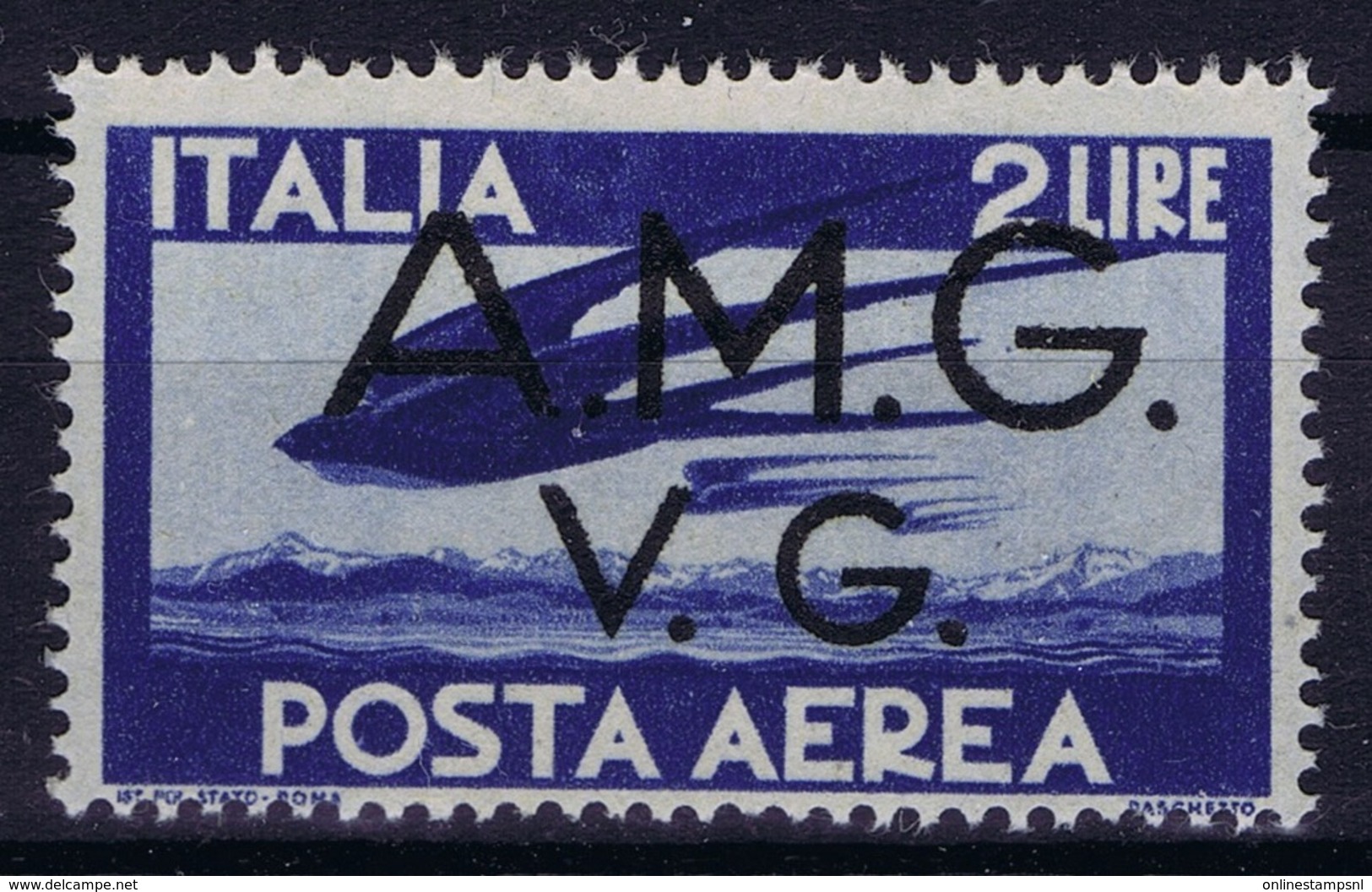 Italy: AMG-VG Sa PA 3 Broken G In AMG MH/* Flz/ Charniere - Nuevos