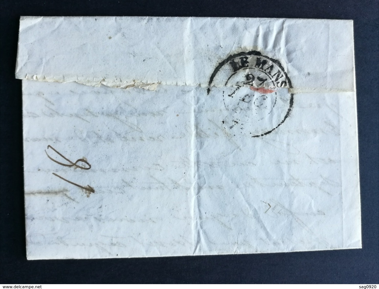 Lettre (Mairie De St Jean D'Asse) Avec Cachet Type 13 De Beaumont Sur Sarthe - 1801-1848: Vorläufer XIX