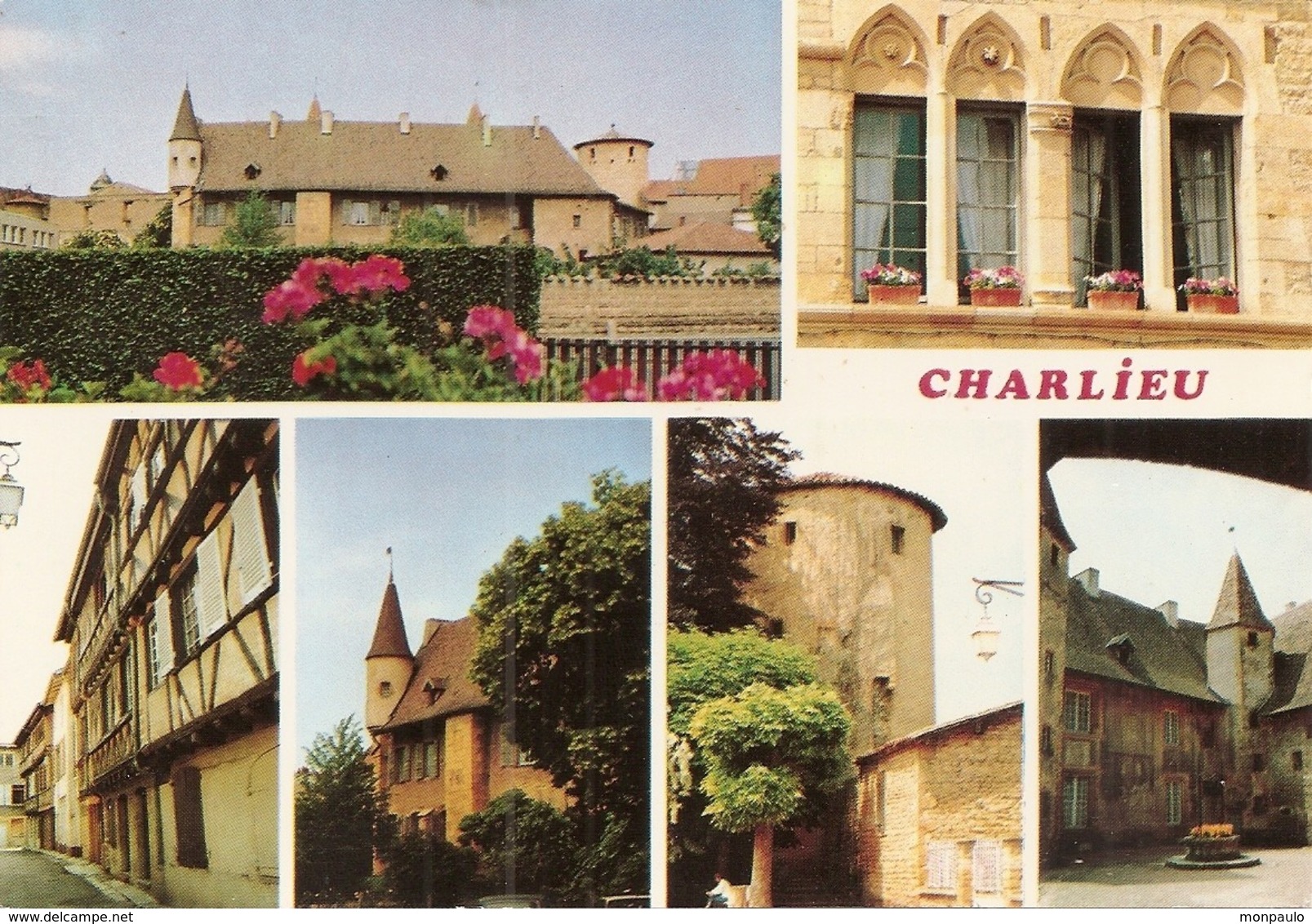 42. CPM. Loire. Charlieu. Son Abbaye Et Ses Maisons à Colombages (6 Vues) - Charlieu