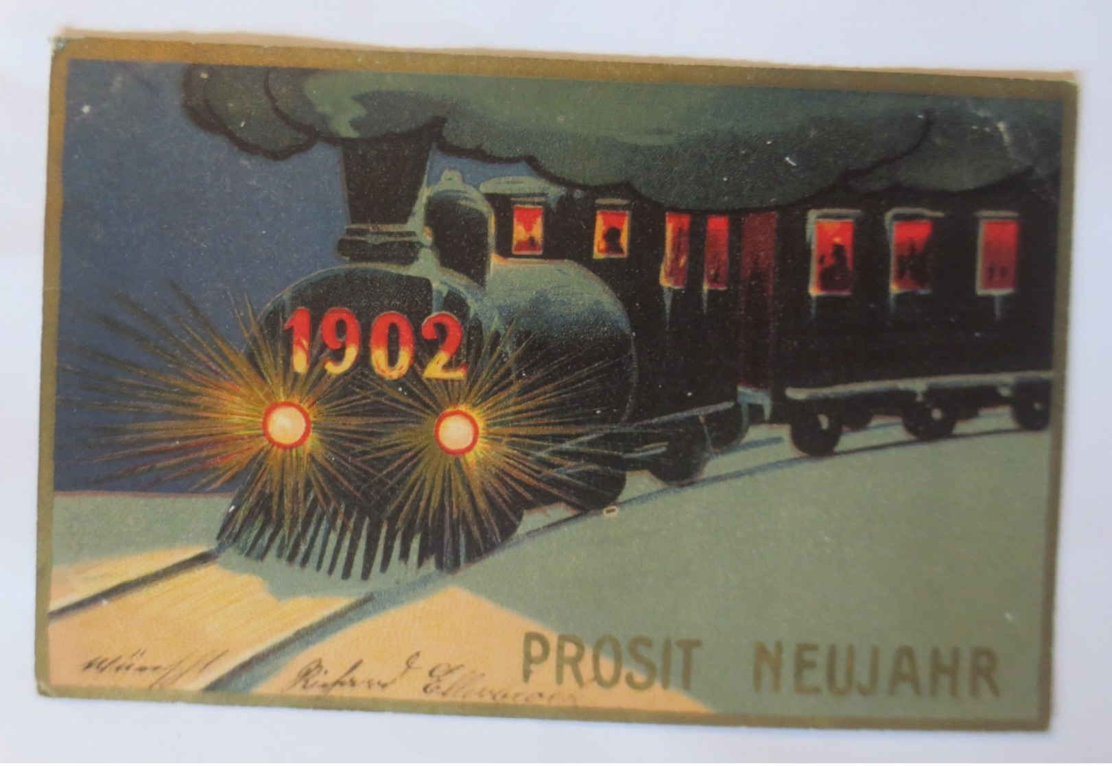 Neujahr, Jahreszahl, Lokomotive, Eisenbahn,  1901 ♥ (19519)  - Neujahr